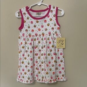 Luigi Kids Owl Print Dress - 2T - NWT